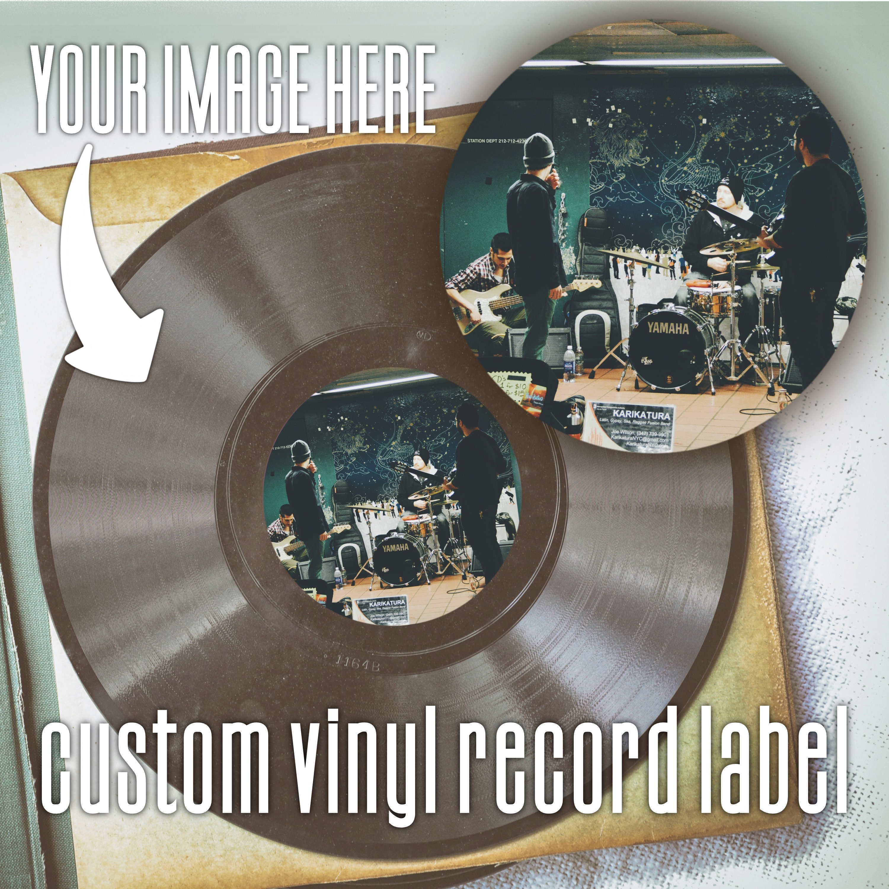 Sticker On Inner Record Label Custom Vinyl Record Label | Wedding Sticker | Our Song | Music Gift ...