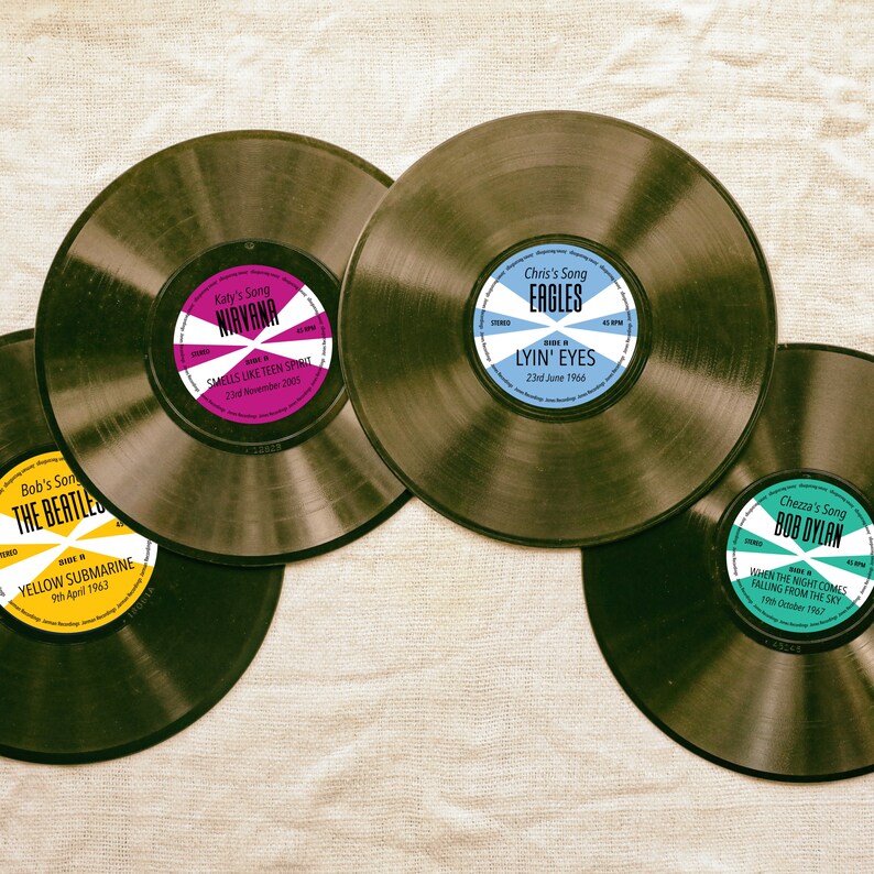 Labels For Song Custom Vinyl Record Label | Wedding Sticker | Our Song | Music Gift - Etsy