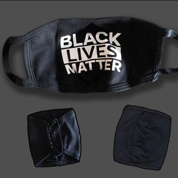 3 Pack Black Lives Matter 100% Cotton Face Cover, Reusable, Washable, BLM, Black Lives Matter for Adults (Size Large/Extra Large)