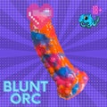 Mature Fantasy Dildo "Blunt Orc" 100% body safe platinum silicone dildo
