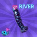 Mature Fantasy Dildo "River" 100 % Body Safe Platinum Silicone Dildo