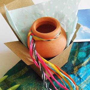 Vintage Terracotta Mini Pueblo Pot | Handcrafted Southwest Decor, Paint Your Own Crafts - Earth Friendly Mini Pottery Gift