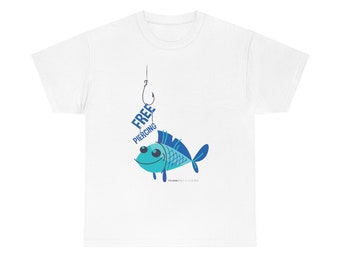 Free Piercing, Fishing, Unisex Heavy Cotton Tee