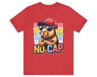 No Cap, Capybara, Unisex, Jersey Short Sleeve Tee