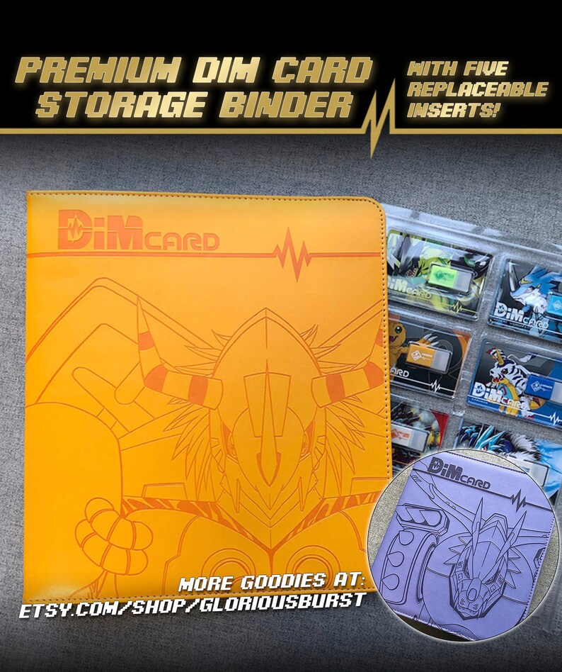Premium Digimon Dim Card Storage Binder Digimon Vital Etsy Singapore