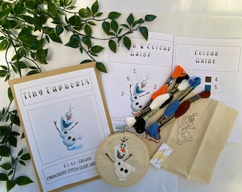 Olaf Embroidery DIY Kit | Frozen | For beginners and non beginners