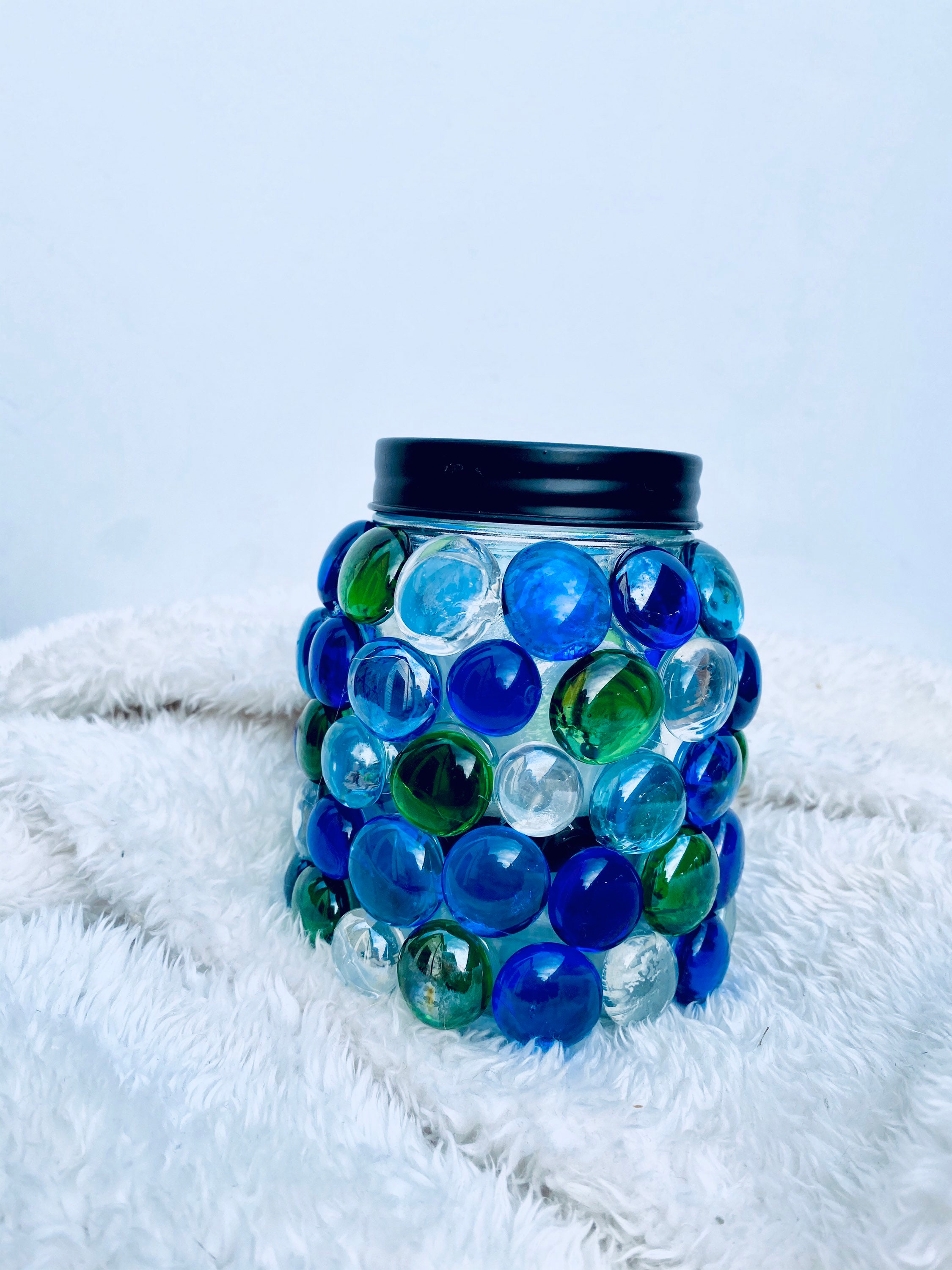 Glass Bead Mason Jar Candle Holder Etsy