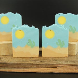 Desert Cactus Soap, Made with Aloe Vera, Small Batch Handmade Soap, Cold Process Soap