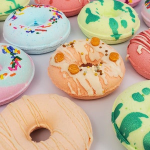 Asssorted Doughnut Bath Bombs, Donut Bath Bomb, Sulfate Free, Small Batch Handmade Bath Bomb, Vegan