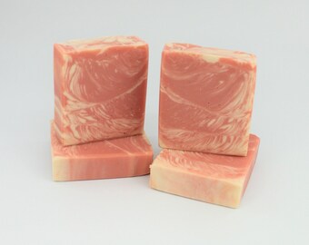 Peach Bellini Artisan Soap, Made with White Wine, Vegan Soap, Small Batch Handmade Soap