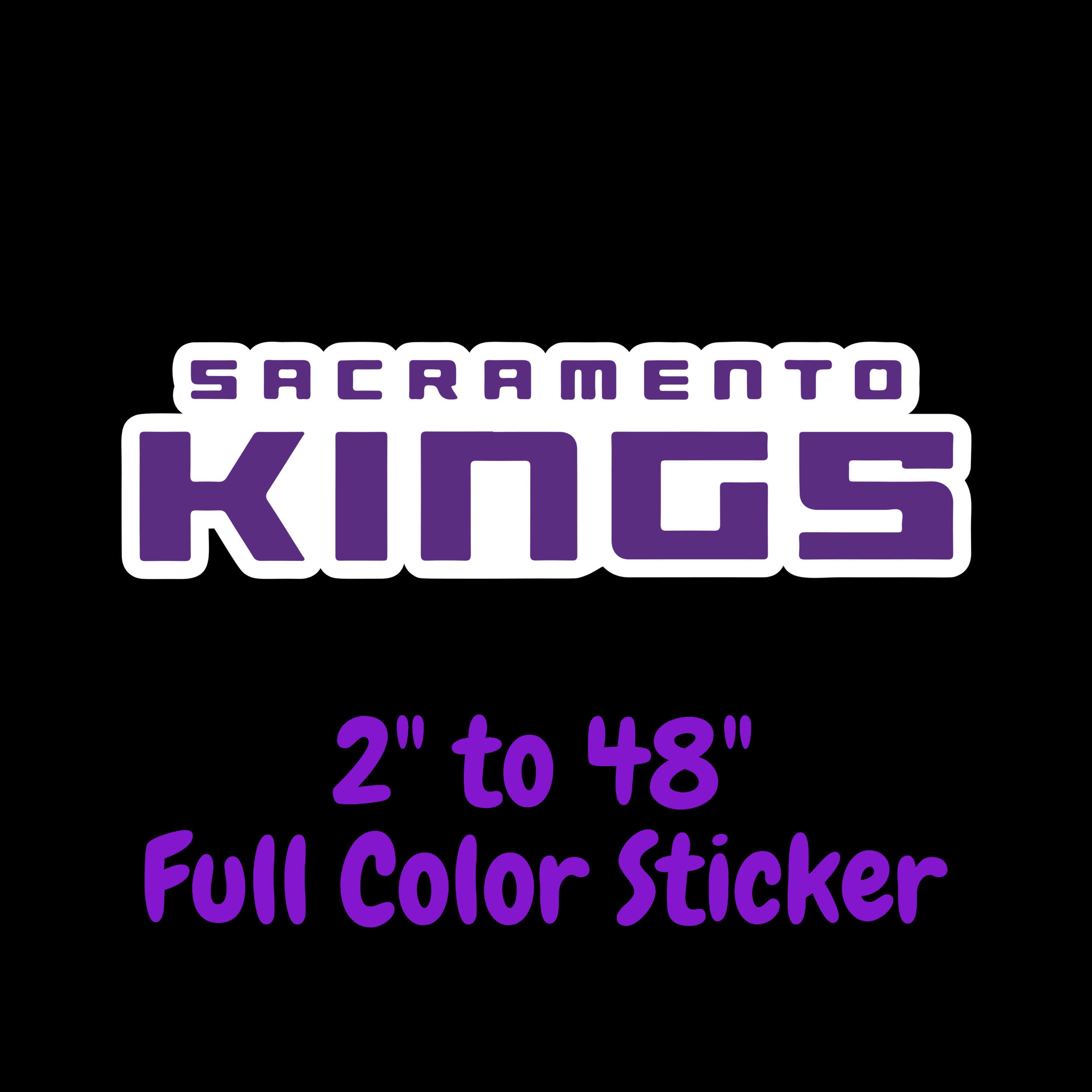 Sacramento Kings Full Color Vinyl Sticker Hydroflask decal Etsy