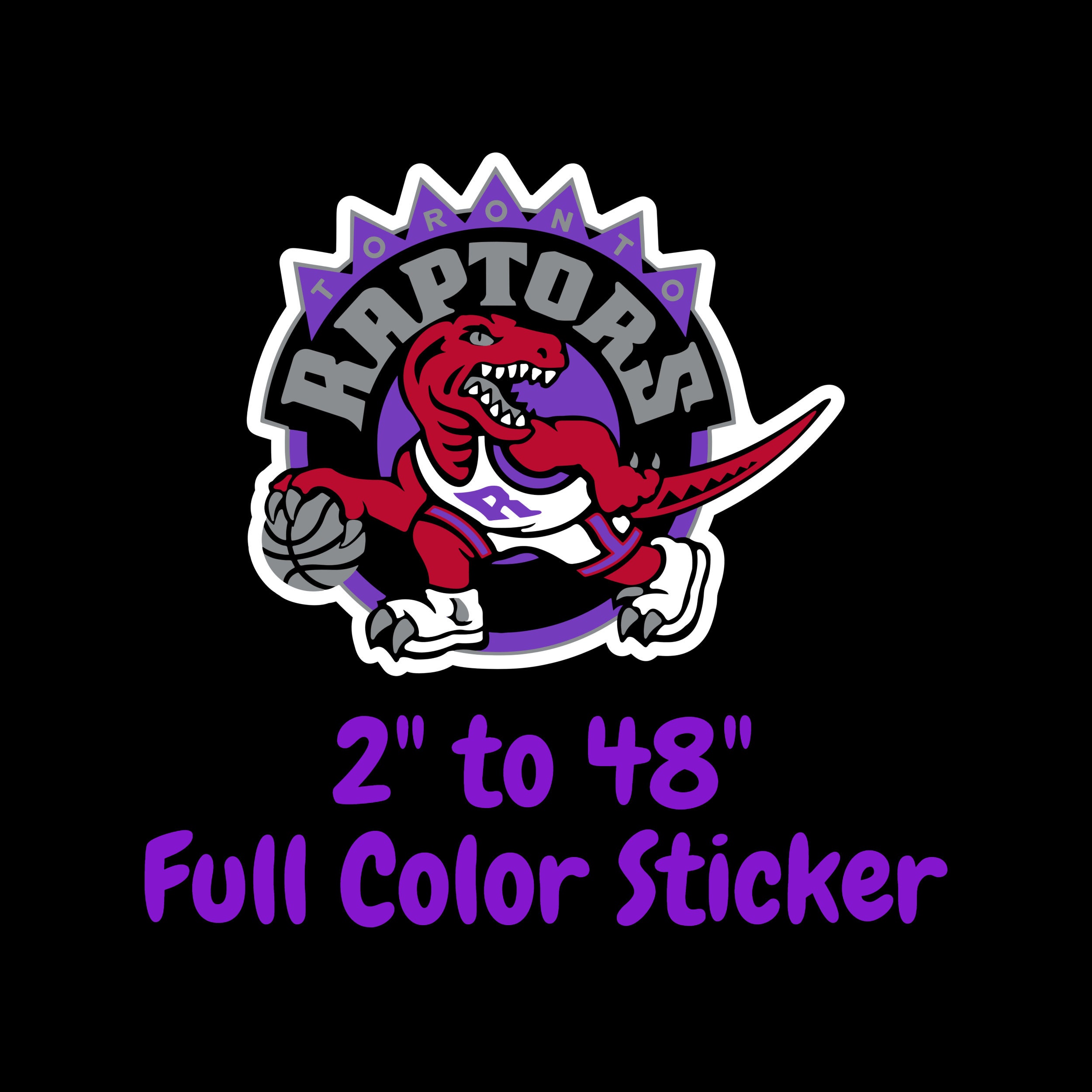 Toronto Raptors Full Color Vinyl Sticker Hydroflask decal Etsy