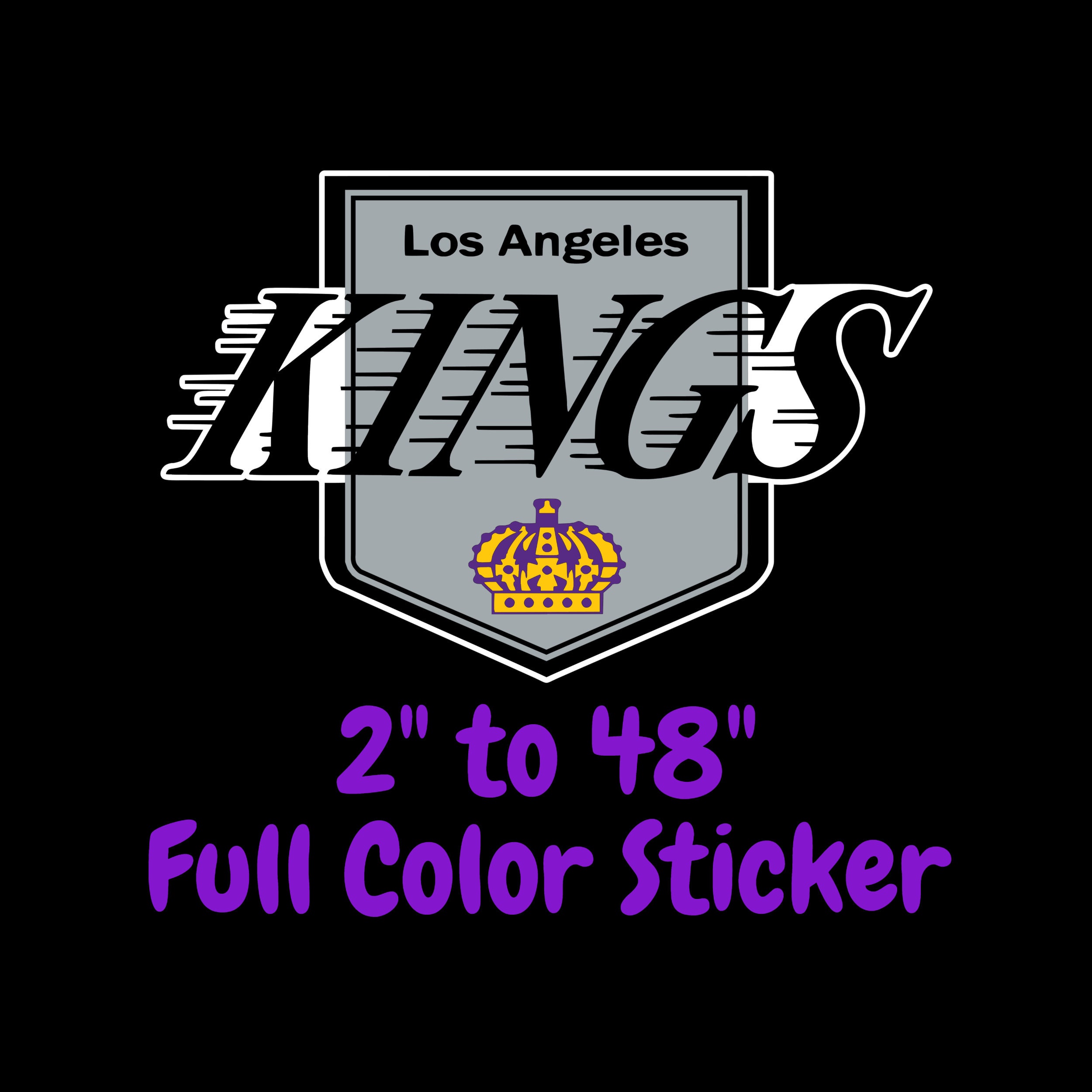 Los Angeles Kings Full Color Vinyl Sticker Hydroflask decal Etsy
