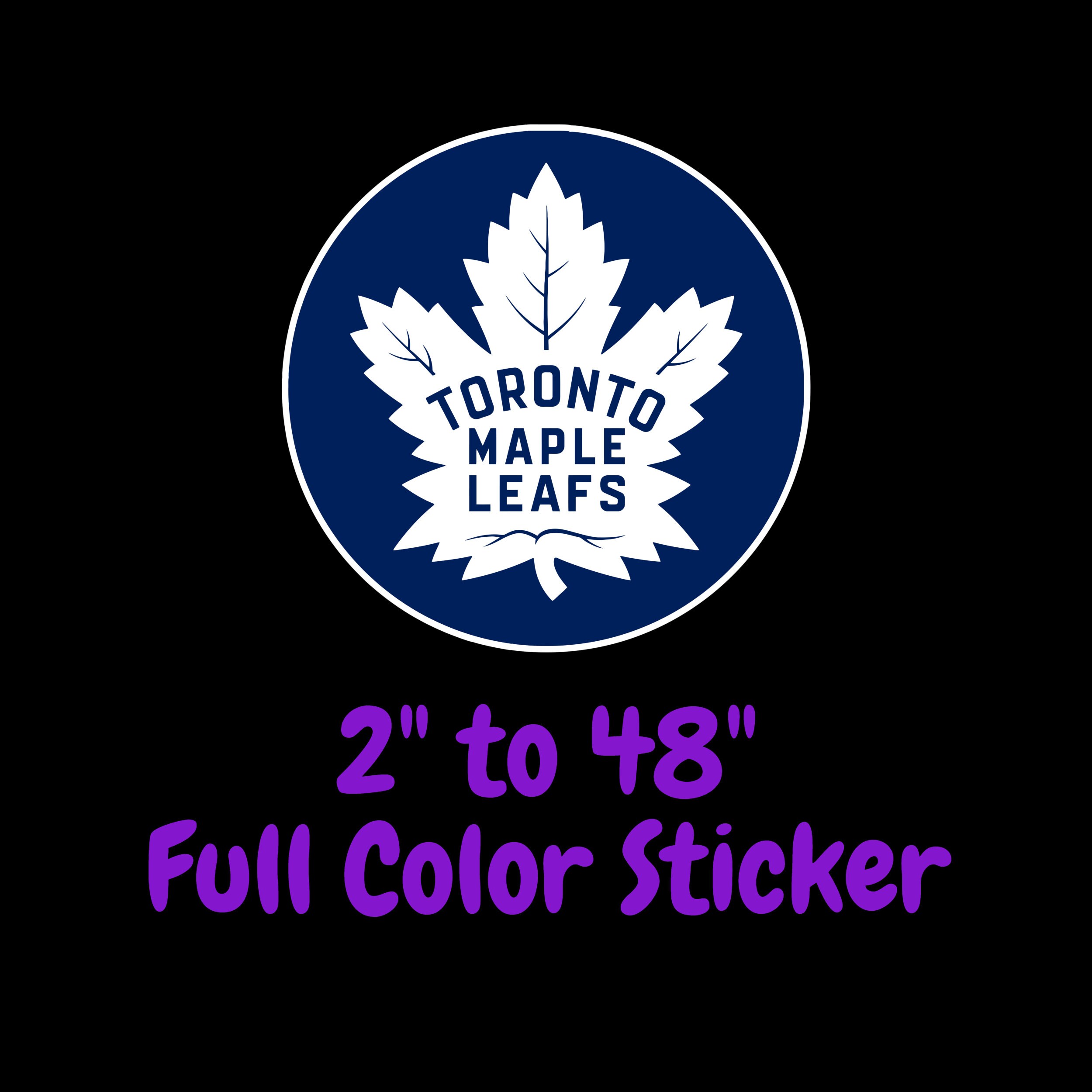 Toronto Maple Leafs Full Color Vinyl Sticker Hydroflask Etsy