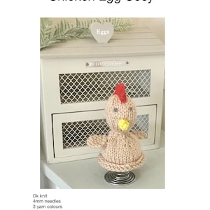PATRÓN DE TEJIDO - Manta de punto con forma de huevo de gallina pequeña (12 cm) DK