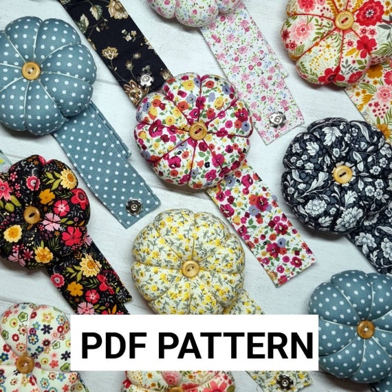 PDF Wrist Pin Cushion Pattern and Instructions/ Wrist Pin Cushion Pattern/  Make Your Own Pin Cushion/ Pin Cushion Sewing Project 