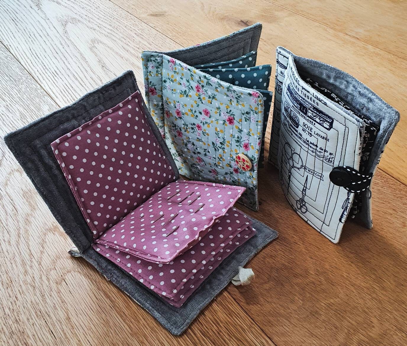 Needle Case/ Needle Book/ Quilted Needle Case/ Medium Size Needle Cas…