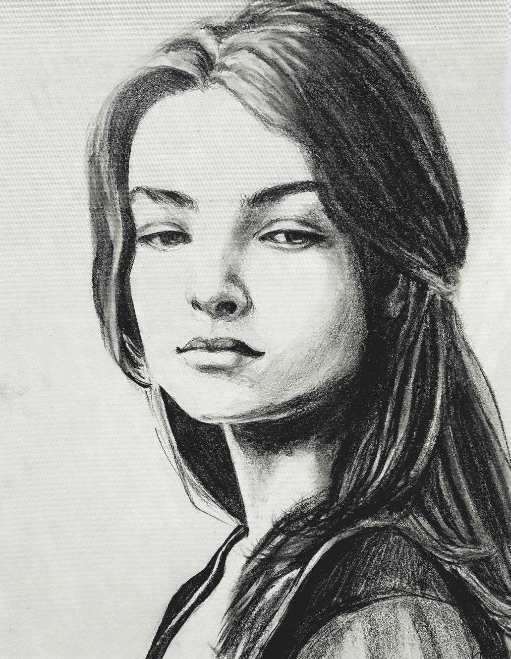Original Female Portrait Drawing Original Signed Graphite - Etsy
