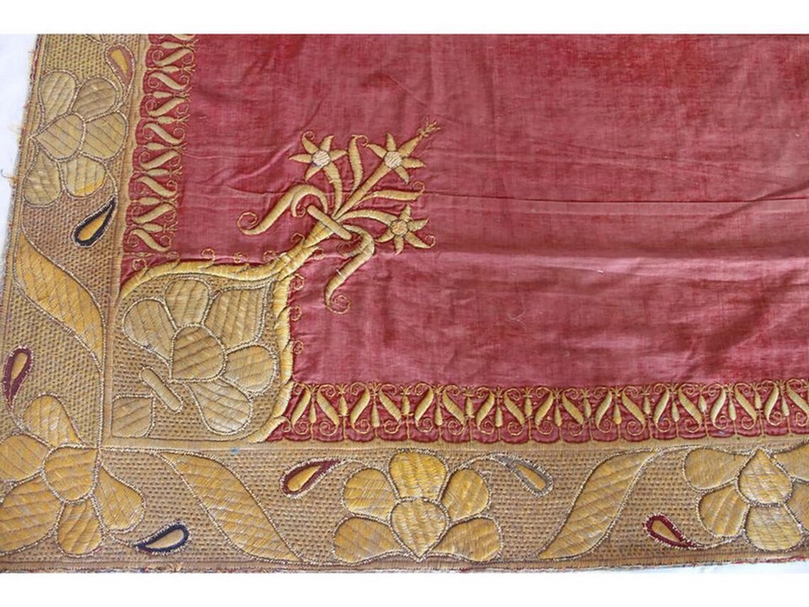 Antique old textile vintage wall hanging fine wall decor art Etsy