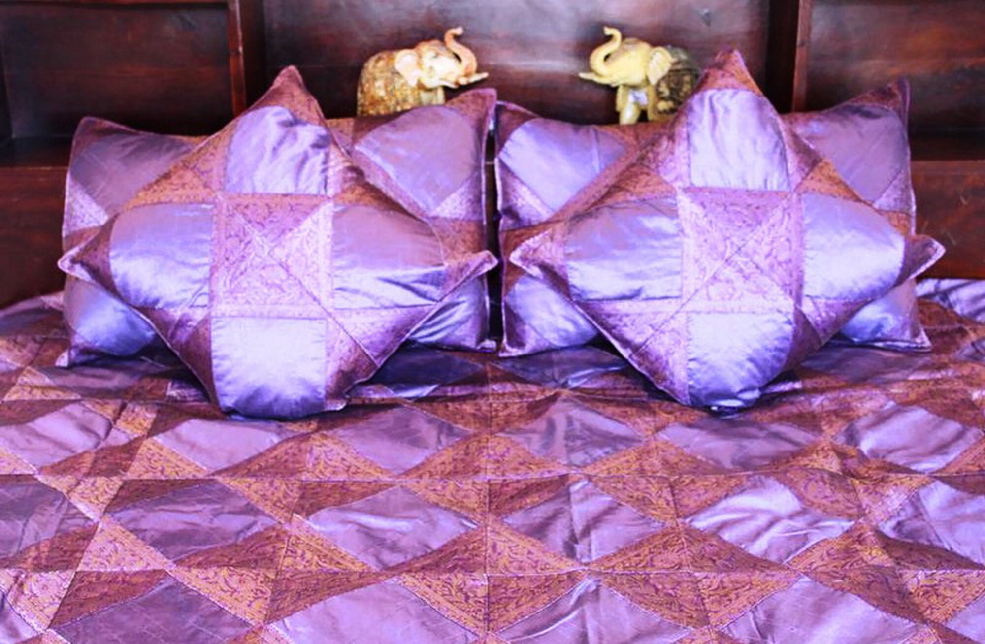 Indian brocade bedspread silk bed cover bedding luxurious Etsy