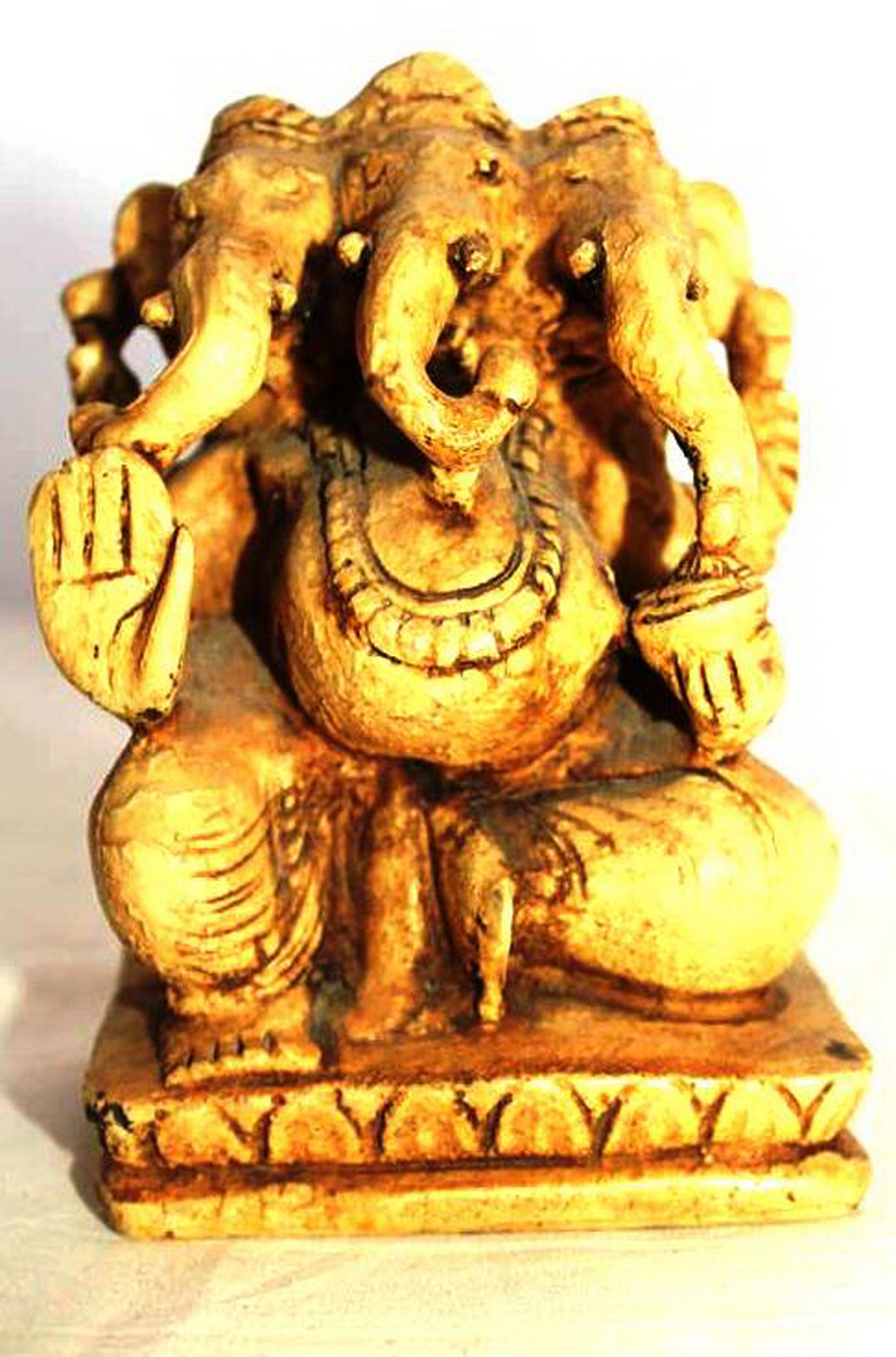 Tri Mukh Lord Ganesha Resin Statue for Home Decor Etsy