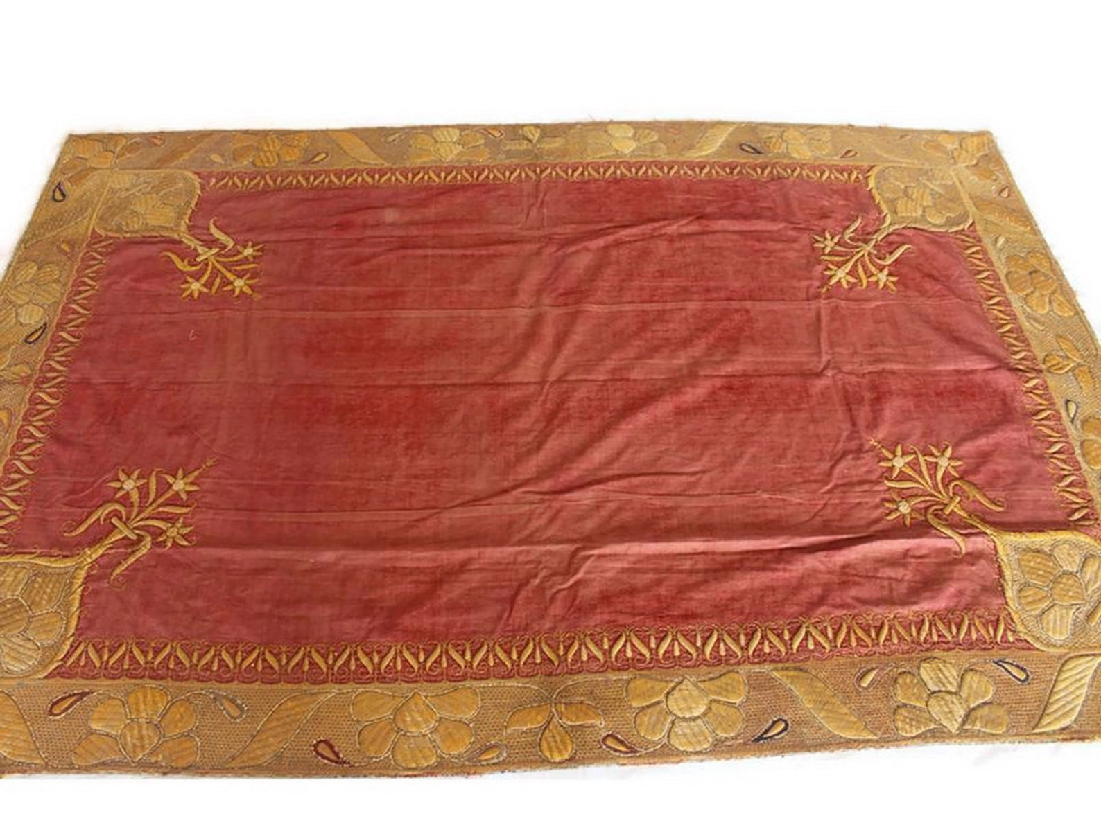 Antique old textile vintage wall hanging fine wall decor art Etsy