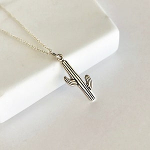 Cactus Necklace, Silver Cactus Jewelry, Saguaro Necklace, Southwestern Necklace, Saguaro Jewelry