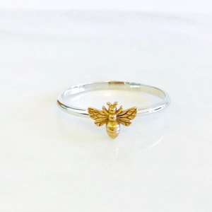 Anillo de abeja de oro, anillo de abeja, joyería de abeja, joyería de abeja, regalo de abeja