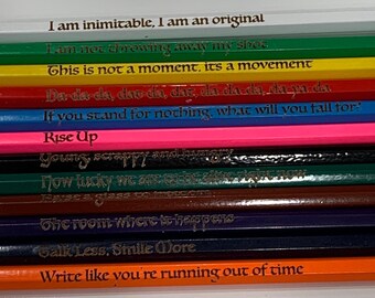 Hamilton inspired Colored Pencils, musical pencils, Rise up pencils, hamilton gift set