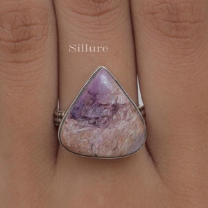 Ruby Zoisite Ring - 925 Sterling Silver - Handmade Ring - Women Ring - Hippie Ring - Halloween Jewellery - Anniversary Gift For Wife