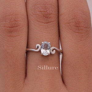 Crystal Quartz Ring - 925 Sterling Silver Ring -  Handmade Ring - Gemstone Ring - Bohemian Ring - Quartz Silver Jewellery - Gift For Her