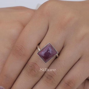 Ruby Ring - 925 Sterling Silver - July Birthstone Ring - Handmade Gemstone Ring - Women Silver Jewellery - Hippie Ring - Gift For Her