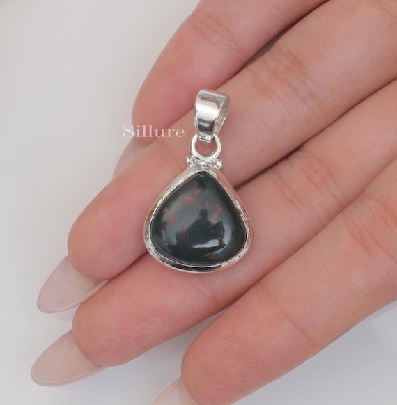 Pendentif En Argent Sterling 925 Et Citrine - Fait Main - Avec Chaîne - Bijou Personnalisable
