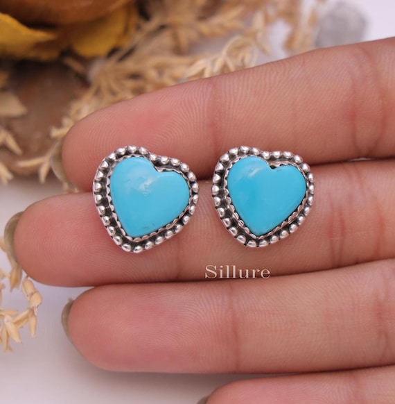 925 Silver Earrings New Genuine Women 925 Sterling Silver Blue Zircon CZ Studs E