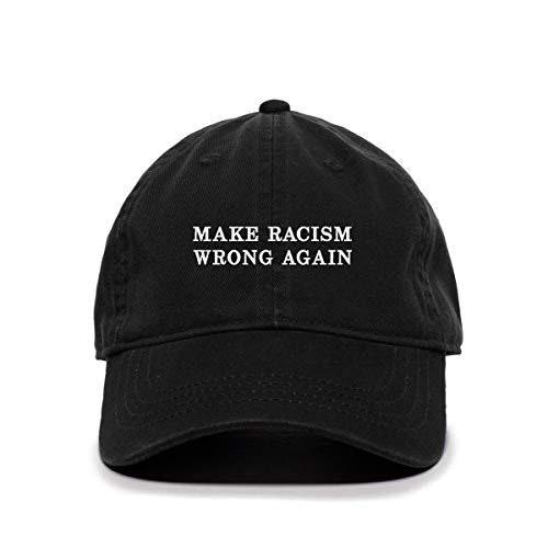 Make Racism Wrong Again Embroidered Cotton Cap - Low Profile, Adjustable, Unstructured Dad Hat - View #9