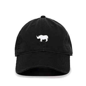 Rhino Baseball Cap Embroidered Cotton Adjustable Dad Hat