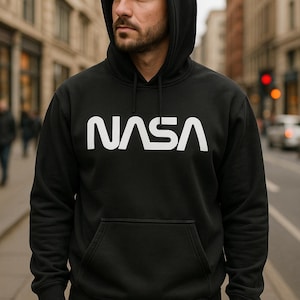 NASA Hoodie – Space Logo Graphic Sweatshirt, Unisex Pullover, Gift for Space Lover, Nasa Logo Shirt