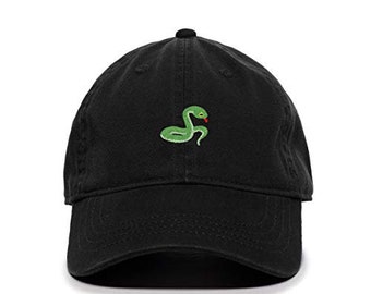 Snake Baseball Cap Embroidered Cotton Adjustable Dad Hat