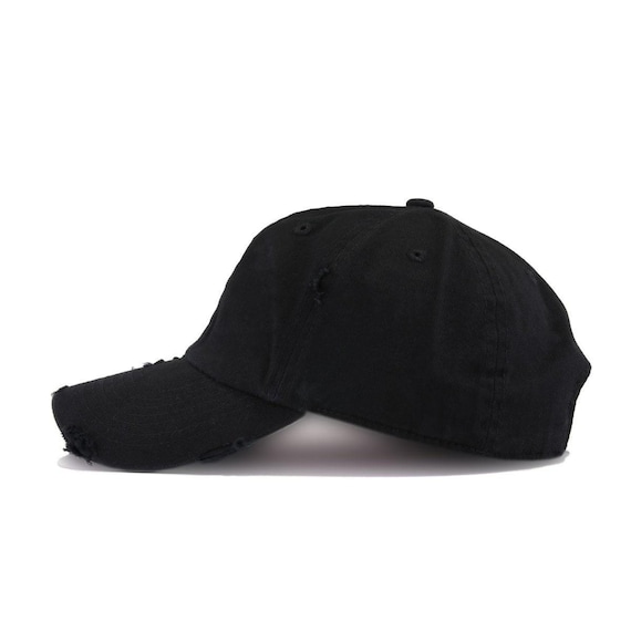 Praying Hands With Cross Vintage Baseball Cap - Embroidered Cotton Adjustable Dad Hat (Black)