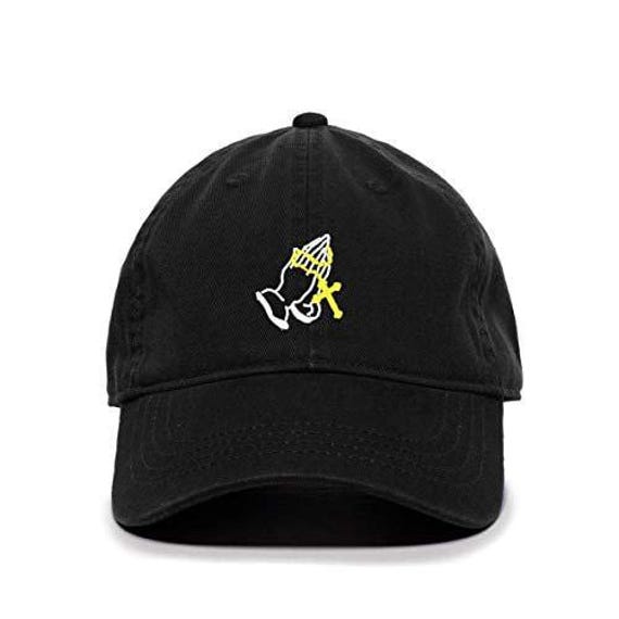 Praying Hands Embroidered Baseball Cap – Adjustable Cotton Dad Hat, Unisex Design, High-Quality Embroidery
