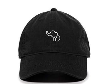 Baby Elephant Baseball Cap Embroidered Cotton Adjustable Dad Hat