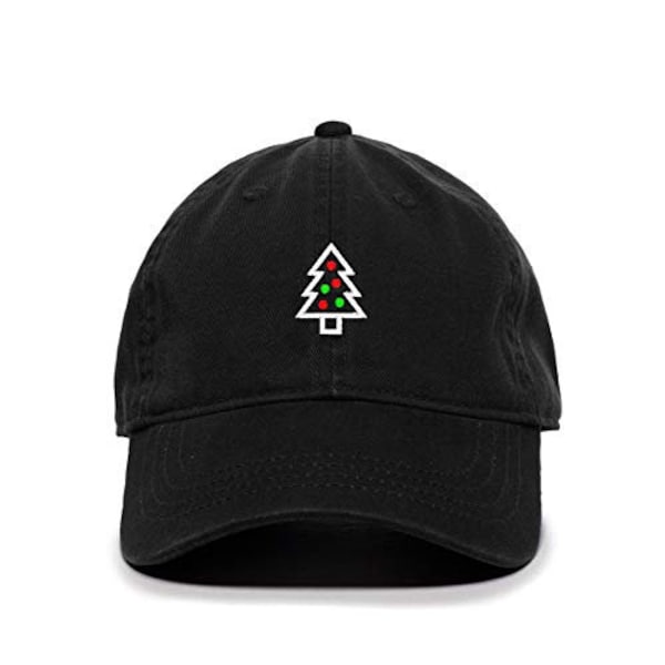 Christmas Tree Baseball Cap Embroidered Cotton Adjustable Dad Hat