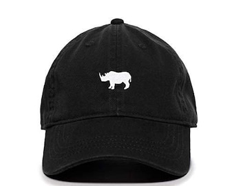 Gorra de béisbol Rhino bordada de algodón ajustable estilo "papá"