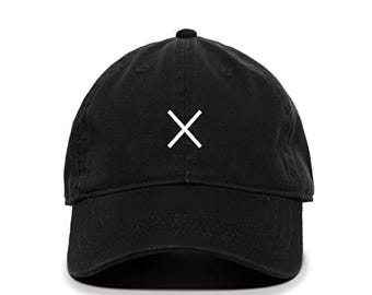 X Letter Baseball Cap Embroidered Cotton Adjustable Dad Hat