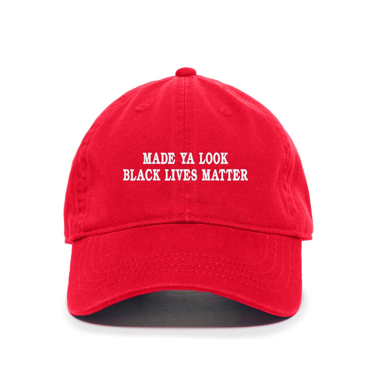 made ya look blm red hat