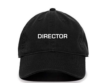 Director Baseball Cap Embroidered Cotton Adjustable Dad Hat