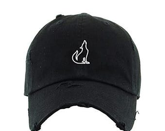 Coyote Vintage Baseball Cap Embroidered Cotton Adjustable Distressed Dad Hat