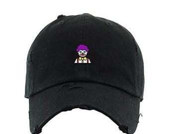 Circus Clown Vintage Baseball Cap Embroidered Cotton Adjustable Distressed Dad Hat