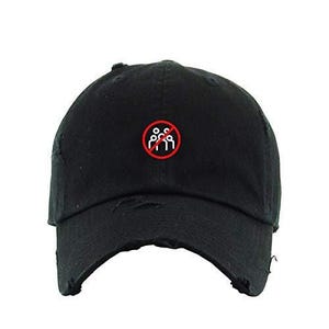 No Public Gathering Vintage Baseball Cap Embroidered Cotton Adjustable Distressed Dad Hat
