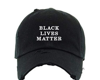 thumbnail interactive-video image 1 of Black Lives Matter Embroidered Cotton Dad Hat – Adjustable Baseball Cap, Unisex (Made In USA) 1 of 5